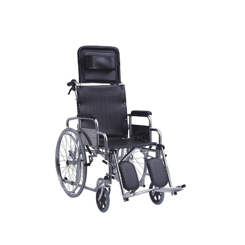 Manual Steel Wheelchair Reclining High Back Unit Brake SC-SW30