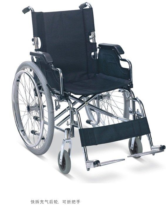 Manual Steel Wheelchair Pneumatic WheelChair SC-SW16(B)