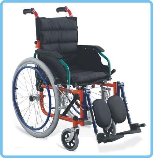 Manual Steel Wheelchair Kids WheelChair 35 cm soft pad seat SC-SW22-35