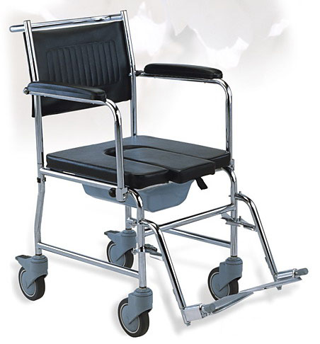 Chromed Steel Commode Wheelchair Detachable SC-CW03(S)