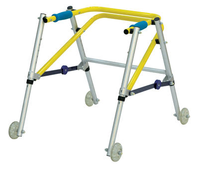 Aluminum folding walker Rollator for children use with 4 wheels